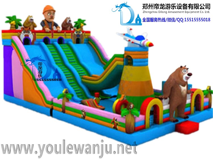 兒童充氣滑梯城堡_充氣城堡圖片