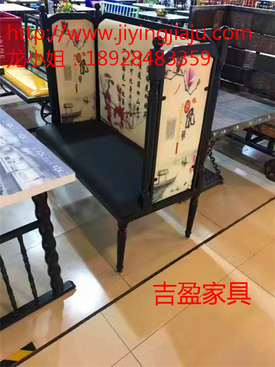 供应仿古餐厅家具卡座/桌子/椅子图片