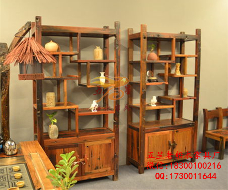 老船木博古架圖片