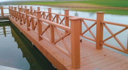 領(lǐng)駿木塑仿古涼亭木塑欄桿護欄柵欄圖片