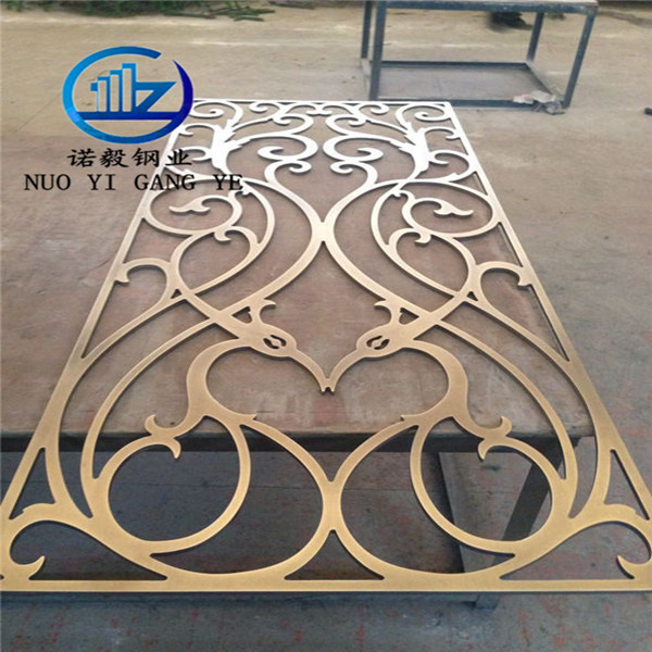 304黑鈦金香檳金不銹鋼屏風鏡面圖片