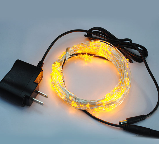 LED銅線燈串5V10米100燈含電源套裝