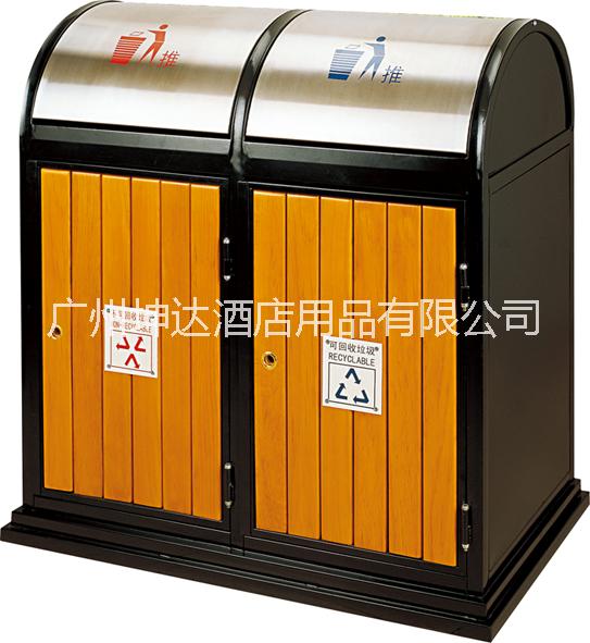 戶外鋼木果皮桶圖片/戶外鋼木果皮桶樣板圖 (4)