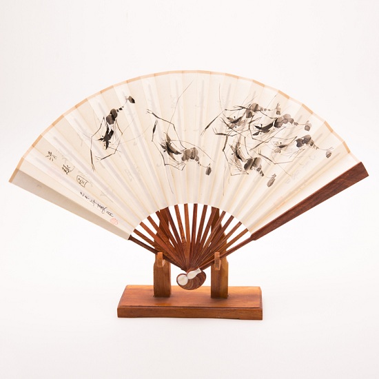手繪書畫商務(wù)禮品扇圖案可定制圖片