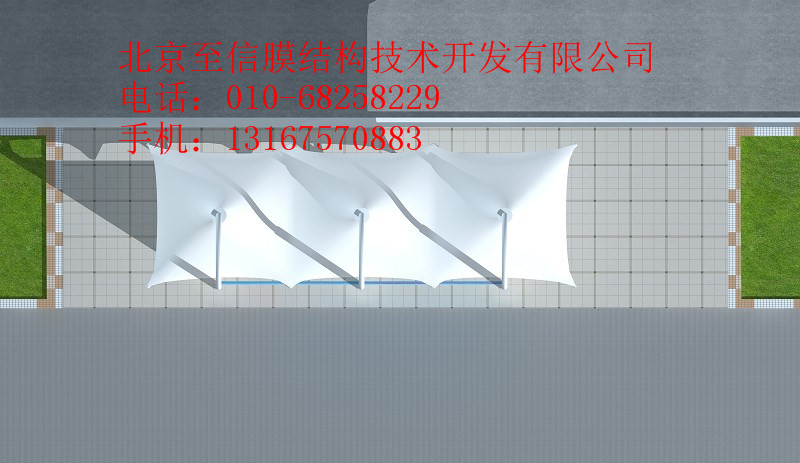張拉膜結(jié)構(gòu)停車棚圖片/張拉膜結(jié)構(gòu)停車棚樣板圖 (2)