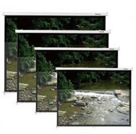 紅葉手動帶自鎖玻珠投影幕布