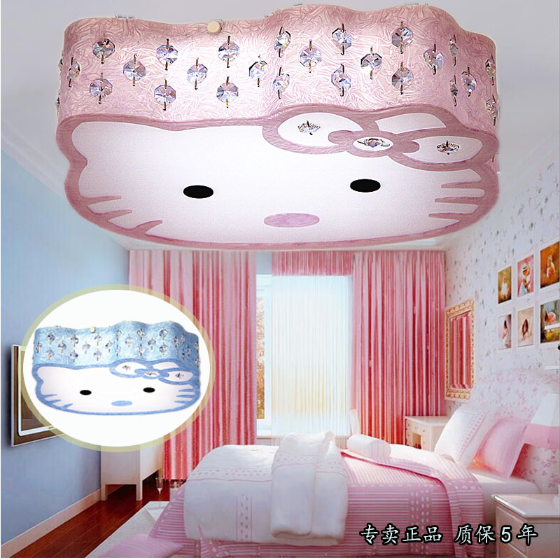 卡通吸頂燈 LED現(xiàn)代簡約兒童燈 亞克力臥室溫馨寶寶KT貓