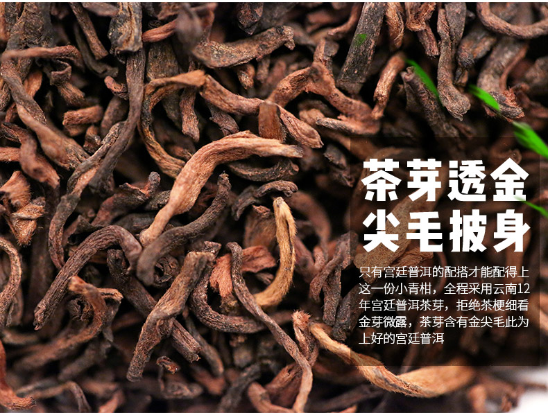 陈皮普洱生茶10年陈宫廷普洱茶图片