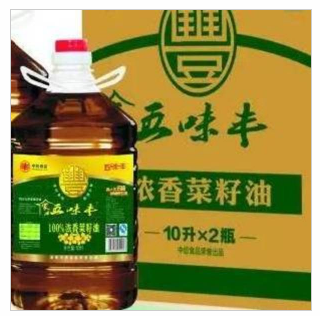 五味丰纯香菜籽油10L 中国油菜