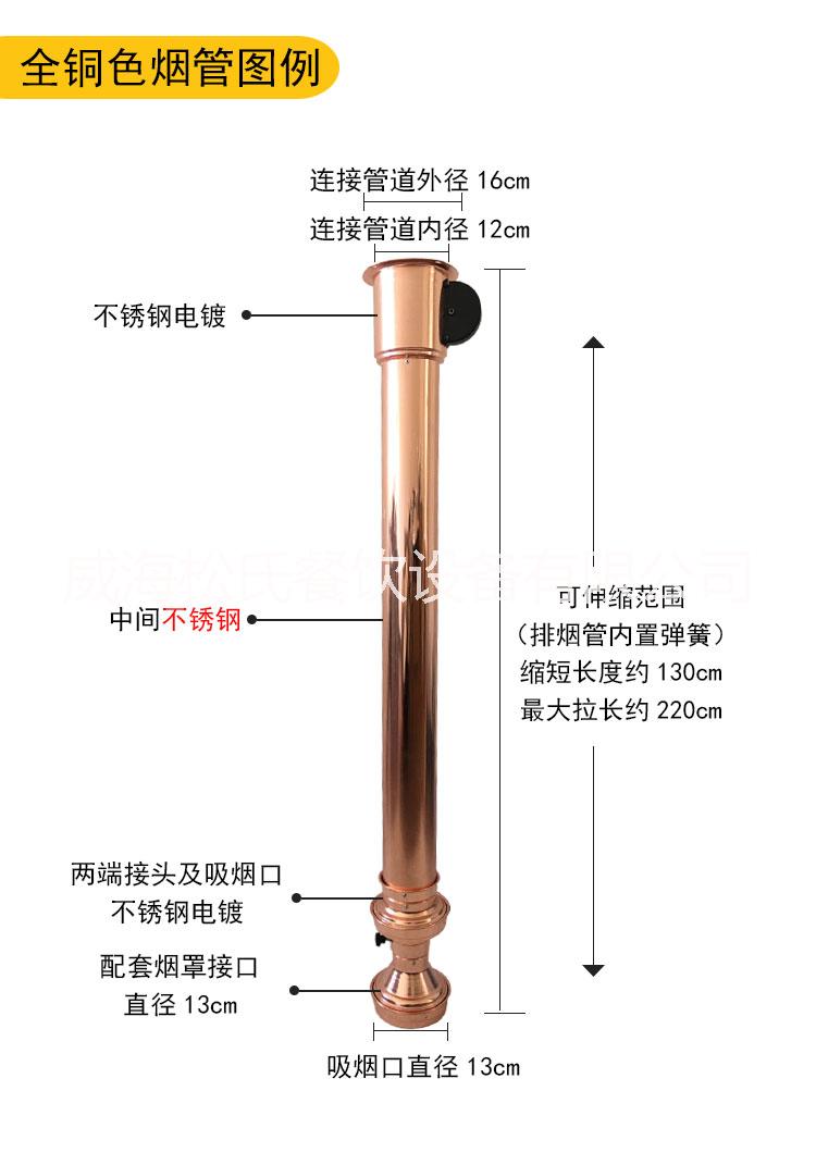 韓式 韓式伸縮排煙管排煙管吸煙管