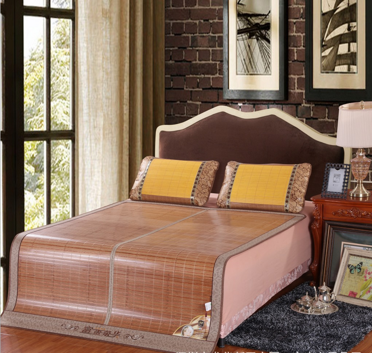 1.5m雙面席折疊席 *磨光席 雙面竹仿藤清涼夏季竹涼席批發(fā)