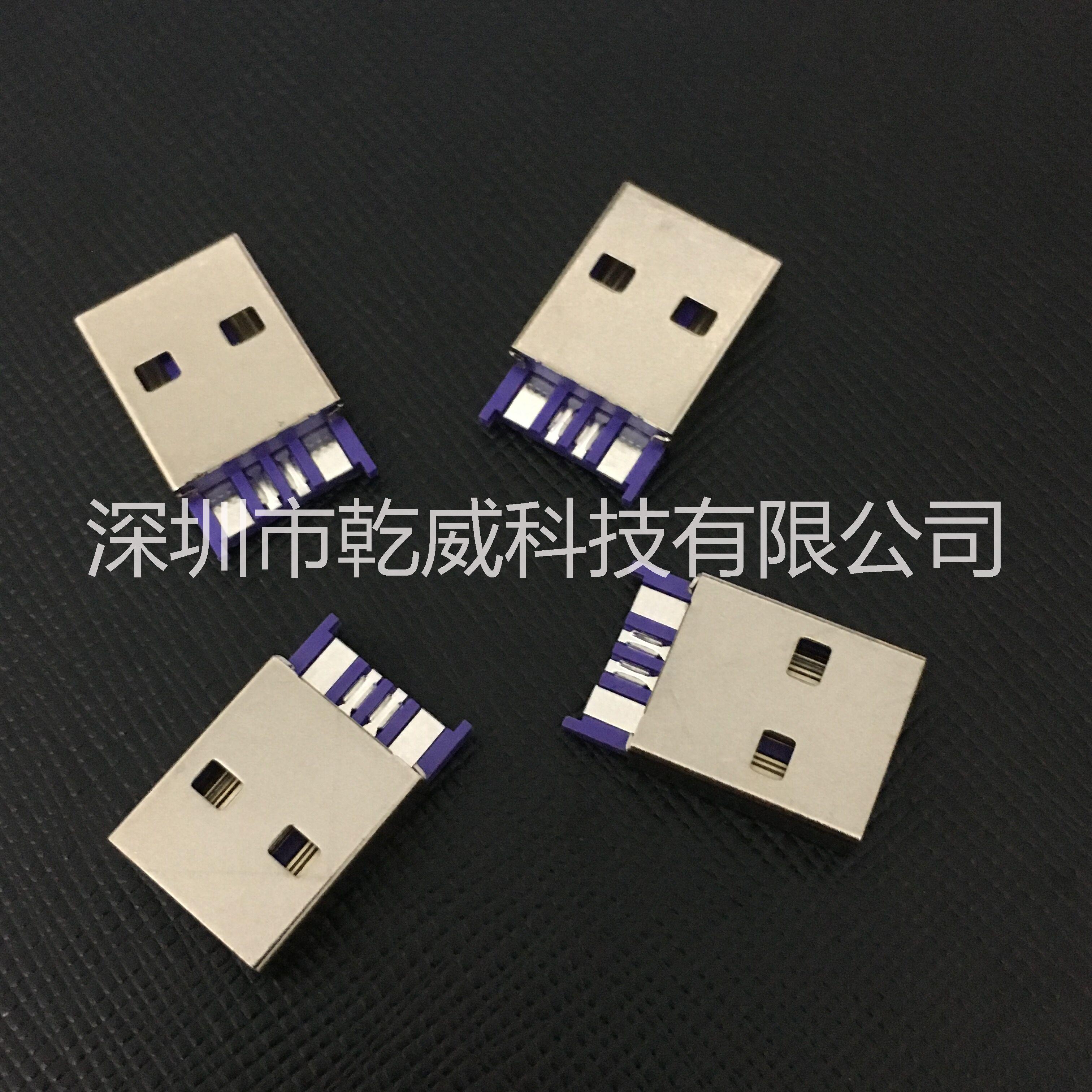 USB2.0连接器 4P大电流4A-5A 180度焊线式1-4粗端 USB厂家生产直销批发