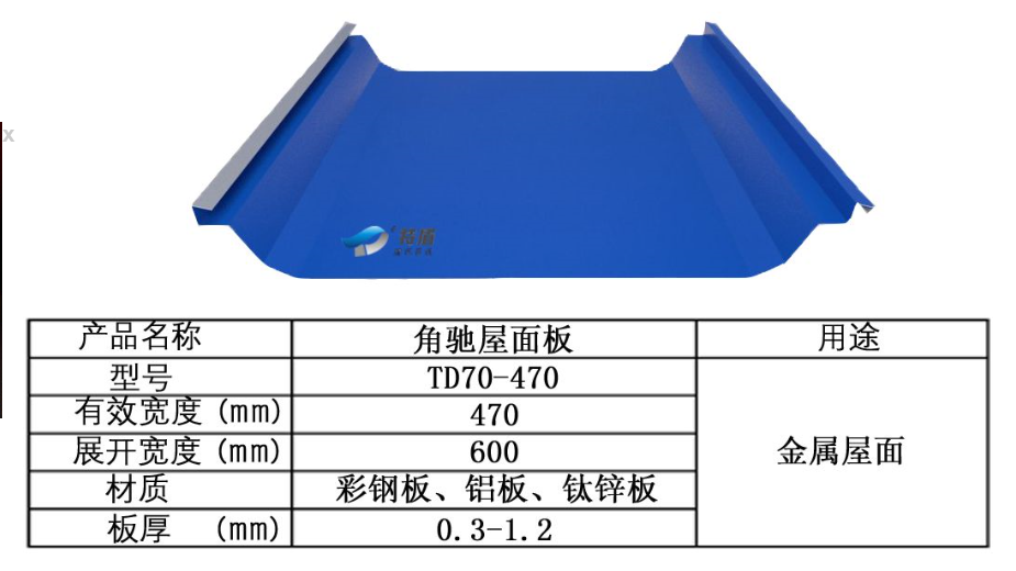 隱藏式金屬屋面板TD70-470圖片
