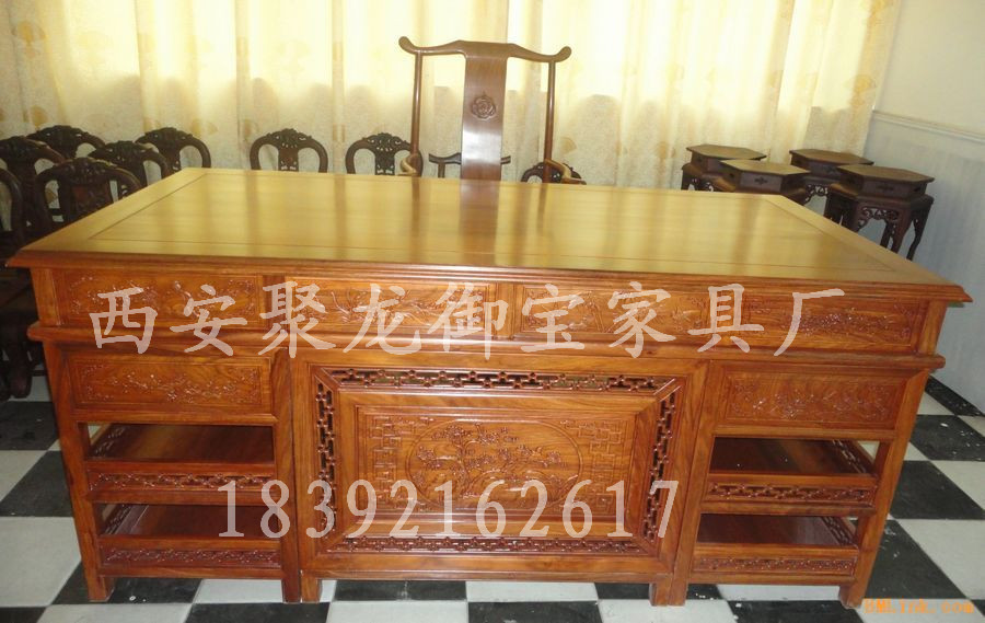 榆木辦公桌圖片/榆木辦公桌樣板圖 (3)