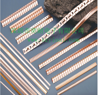 屏蔽門鈹銅簧片，屏蔽指形簧片圖片