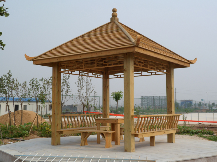 防腐木涼亭 炭化木涼亭 四角六角涼亭庭院涼亭戶外涼亭可定做涼亭