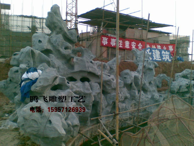 假山假樹室外景觀玻璃鋼塑石噴泉圖片/假山假樹室外景觀玻璃鋼塑石噴泉樣板圖 (3)
