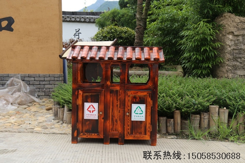 公園長方形防腐木花箱廠家供應(yīng)圖片