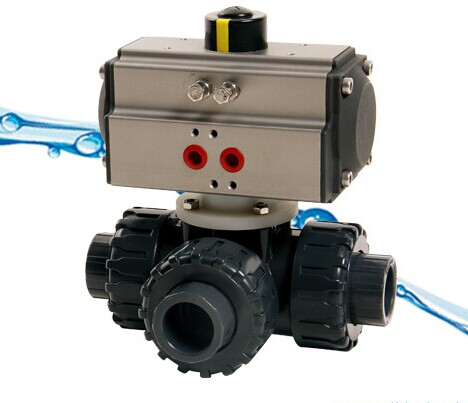 UPVC氣動三通閥DN15-50