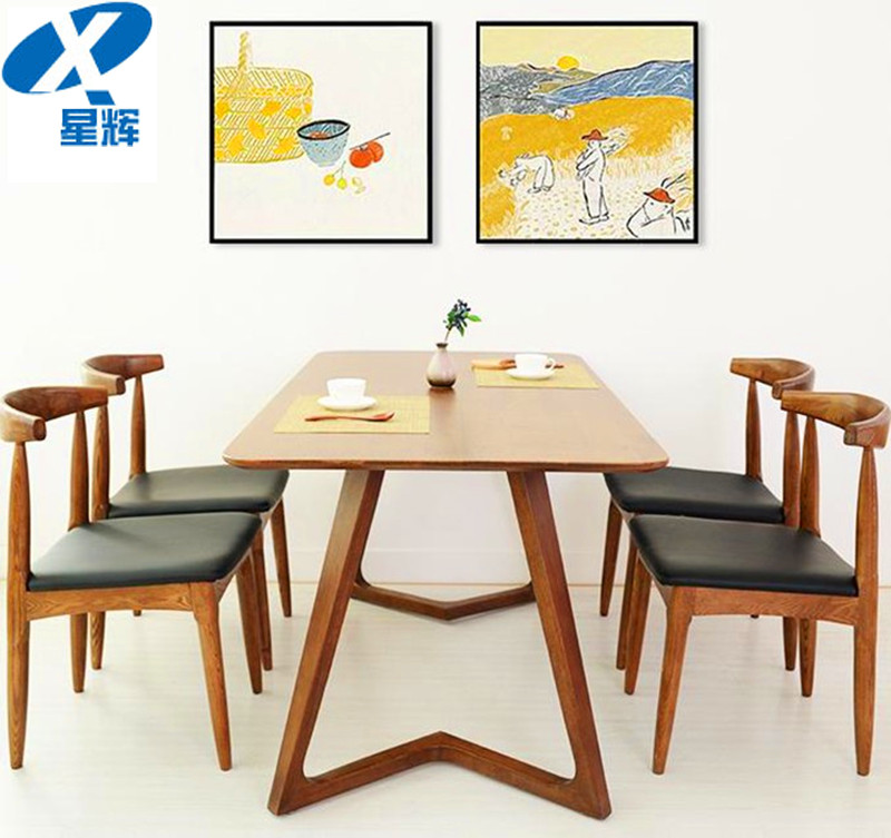 現(xiàn)代簡約實(shí)木餐桌休閑茶餐桌辦公桌書桌電腦桌1.2，廠家直銷