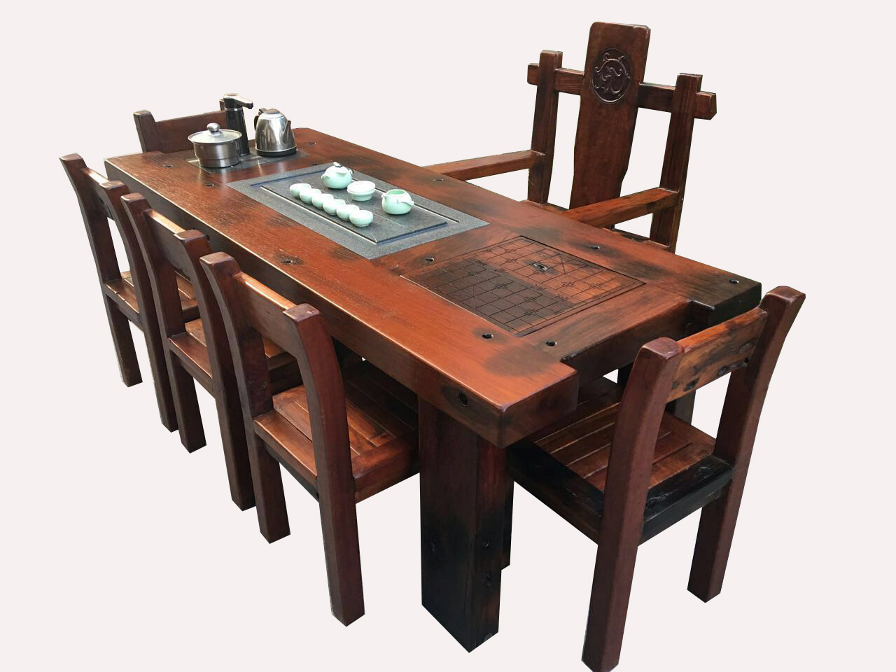 老船木茶桌圖片/老船木茶桌樣板圖 (1)