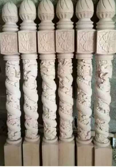 實(shí)木樓梯立柱扶手圖片/實(shí)木樓梯立柱扶手樣板圖 (2)