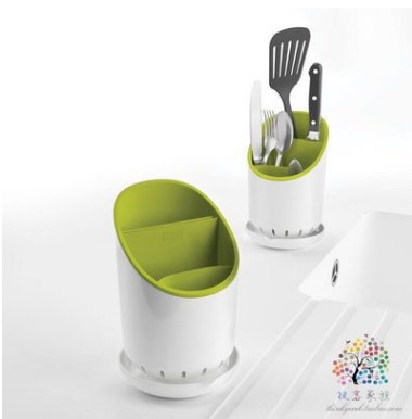 廚房收納盒 鍋鏟收納桶 可瀝水筷子籠 置物工具