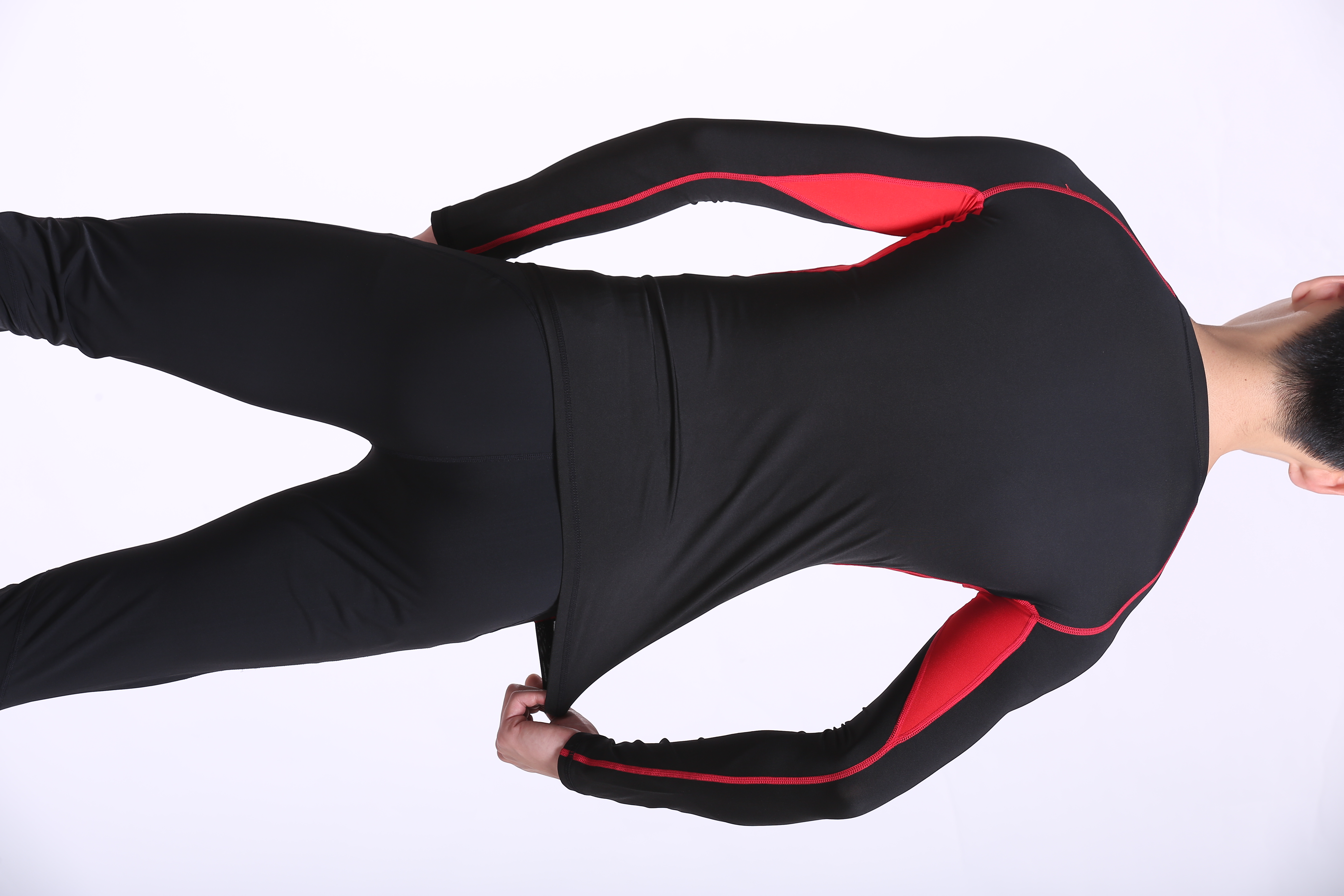 加工定制瑜伽服男式秋冬裝圓領(lǐng)長(zhǎng)袖
