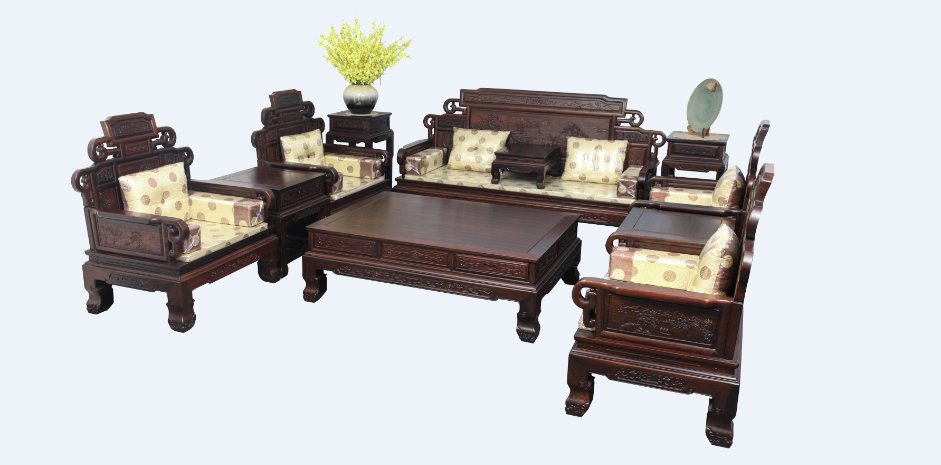 東非酸枝和諧如意沙發(fā)11件套