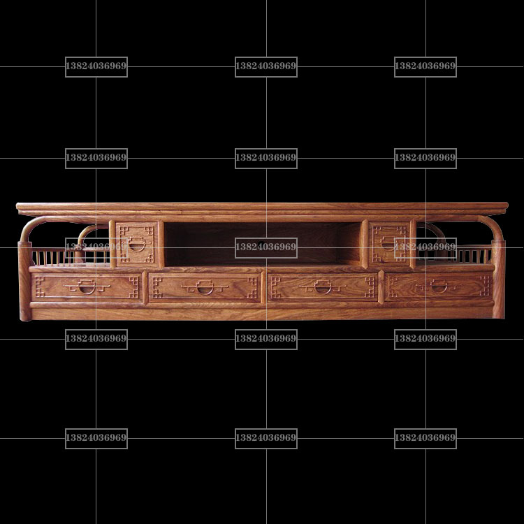 厂家直销古典实木红木家具 非洲花梨木 非洲黄花梨 汉宫电视柜图片