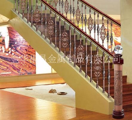 蘭溪排屋庭院樓梯扶手 鋁藝樓梯扶手