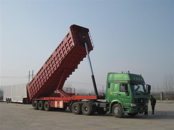山東欄板自卸掛車價(jià)格圖片