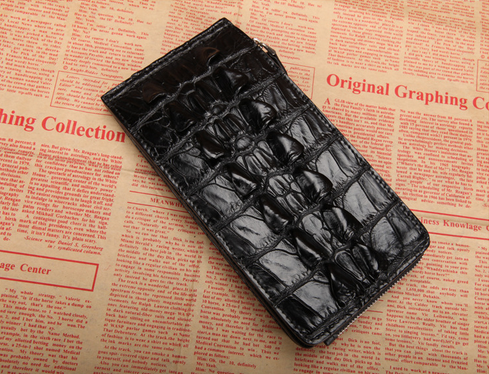 鱷魚皮錢包多卡位2017新款皮夾男短款錢夾無拼接泰國(guó)*魚