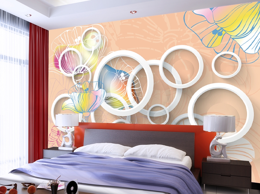 電視背景墻 無縫墻畫  無縫墻畫價格