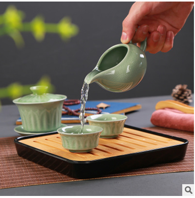 開片七頭頭茶具禮盒裝圖片