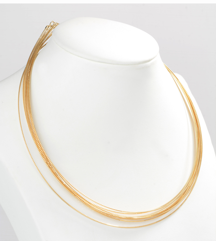 18k金日本進(jìn)口素金項(xiàng)圈項(xiàng)鏈批發(fā)