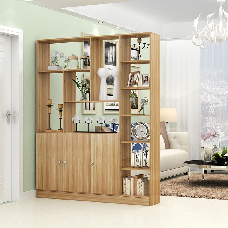 各種風(fēng)格置物柜 定制客廳實木隔斷圖片