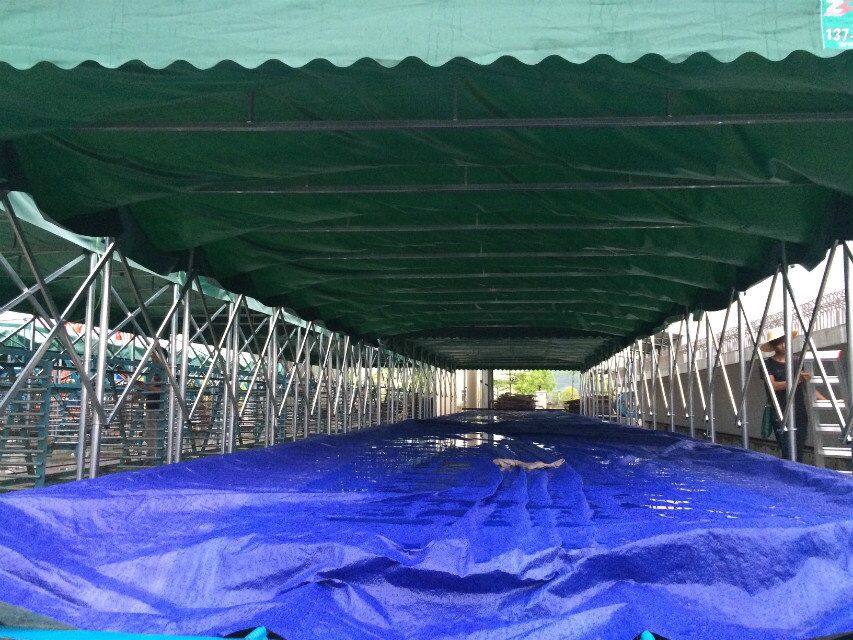 雨棚帳篷陽篷戶外推拉棚伸縮曲臂棚圖片