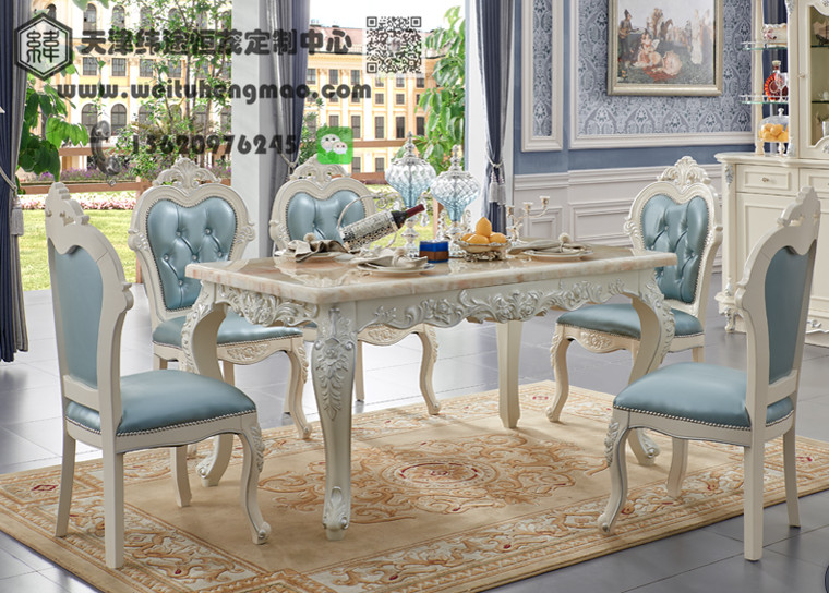 大理石餐桌椅圖片/大理石餐桌椅樣板圖 (4)