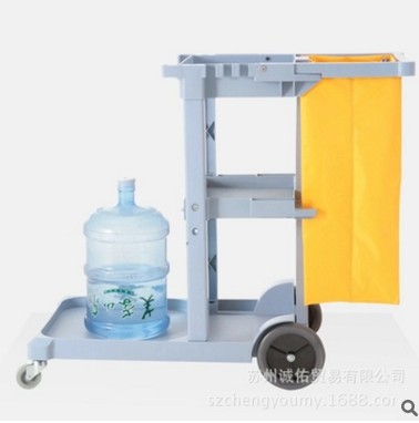 白云AF08170 酒店清潔手推車 保潔雜物車 物業(yè)布草車