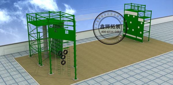 攀爬橫渡高空心理行為綜合訓(xùn)練設(shè)施圖片