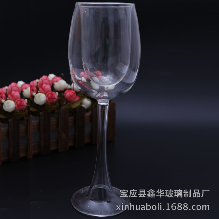 創(chuàng)意雙層高腳玻璃杯 歐式創(chuàng)意搗塘雙層紅酒杯 高腳杯雙層杯定制