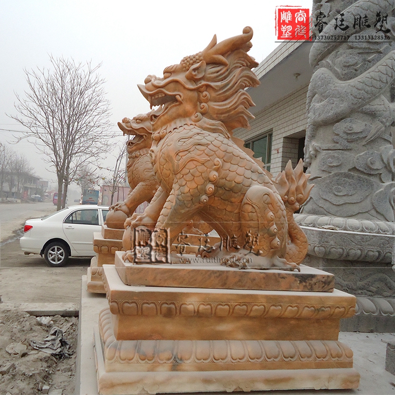 石雕麒麟圖片/石雕麒麟樣板圖 (4)