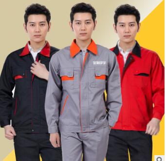 春秋季工作服 長(zhǎng)袖工作服套裝吸汗汽修勞保服定做工程服定制廠服 春秋季工作服定做