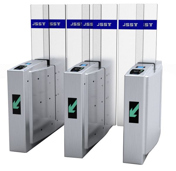 新鄉(xiāng)門禁刷卡棍閘翼閘圖片/新鄉(xiāng)門禁刷卡棍閘翼閘樣板圖 (3)