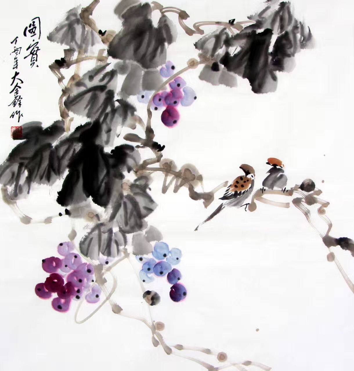 純手繪山水牡丹花鳥(niǎo)書(shū)法國(guó)畫(huà)圖片/純手繪山水牡丹花鳥(niǎo)書(shū)法國(guó)畫(huà)樣板圖 (3)