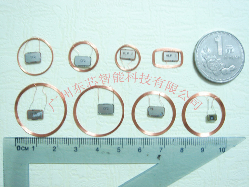 RFID标签\IC标芯料签\线圈+COB焊接-13.56MH图片