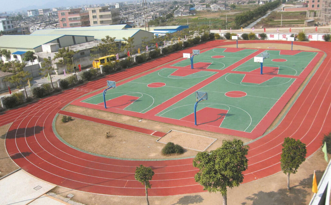 塑膠跑道施工圖片/塑膠跑道施工樣板圖 (2)