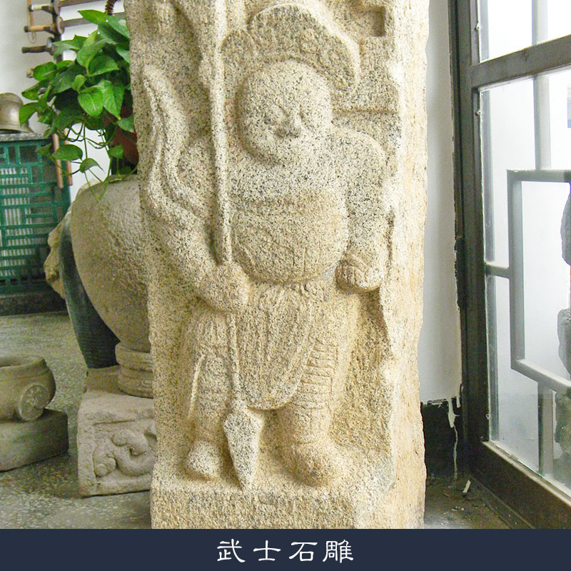 武士石雕 古代人物雕塑 门口镇宅辟邪雕塑 古代武士石雕 欢迎来电定制图片