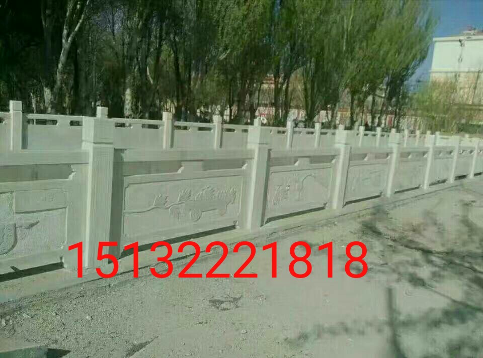 漢白玉石雕欄板石欄桿橋梁河道欄桿圖片/漢白玉石雕欄板石欄桿橋梁河道欄桿樣板圖 (2)